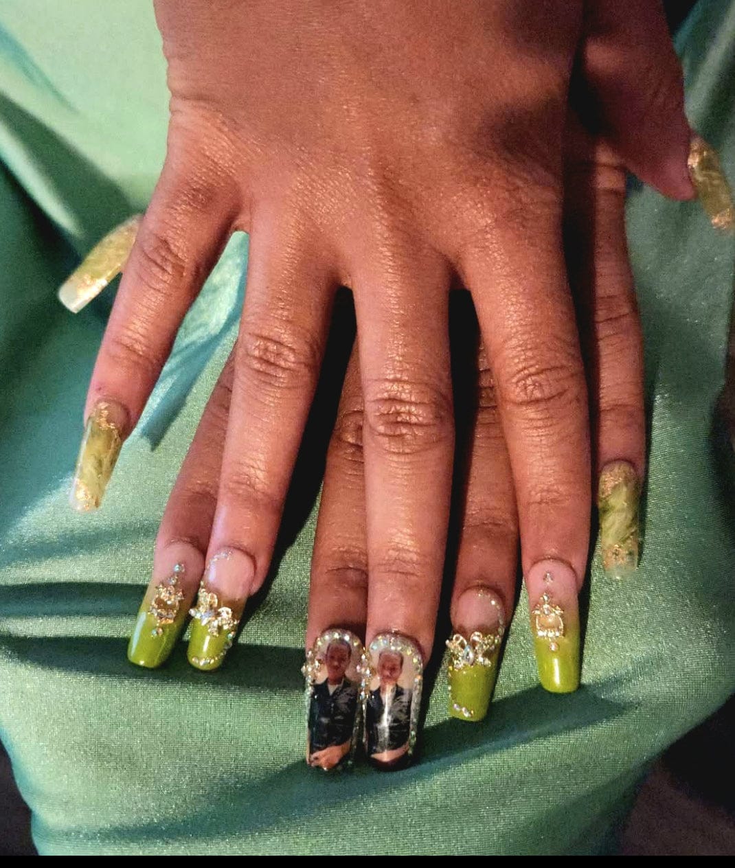 NailedbyNiki2swt custom prom acrylic pressons
