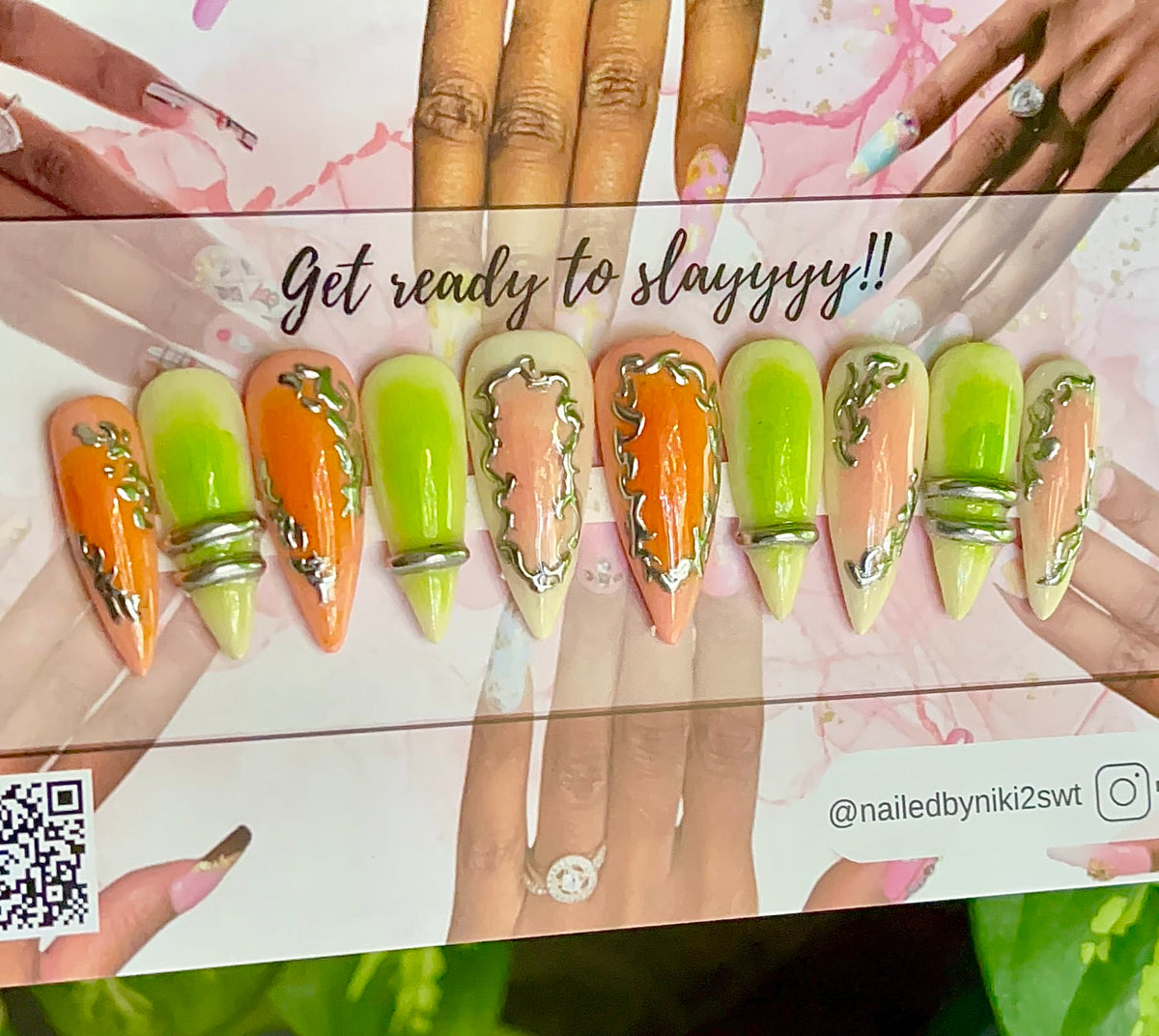 custom handmade acryic press on nails Acrylic Press on Nails